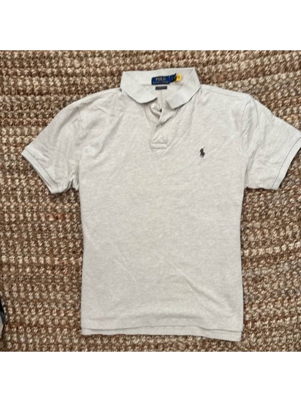 Polo Ralph Lauren Polo Shirt Tan Beige Brown Short Sleeve Custom Slim Fit Men’s